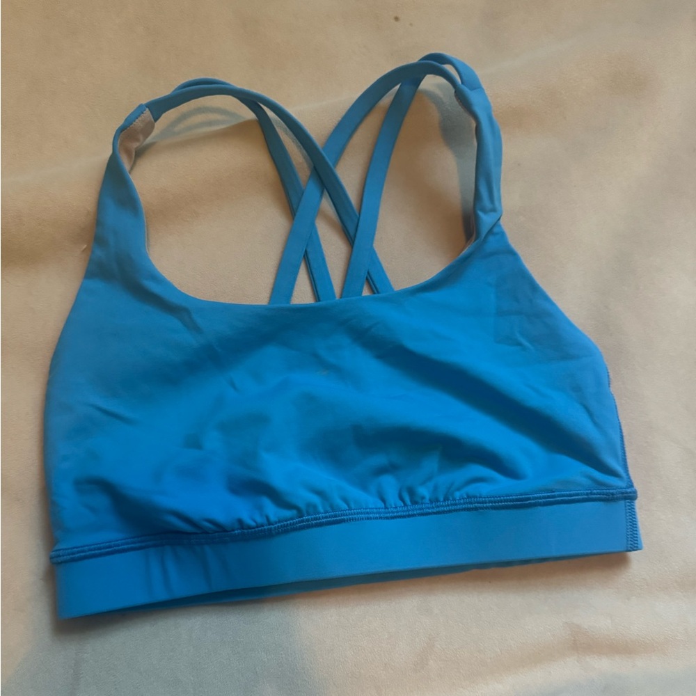 Blue Lululemon Energy Bra. Size 4